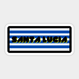 Santa Lucia City in Uruguay Flag Stripes Sticker